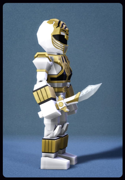 Low Poly Flexi White Ranger
