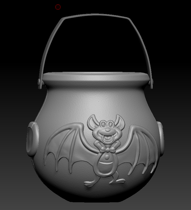 Bat Cauldron Halloween Candy Bucket