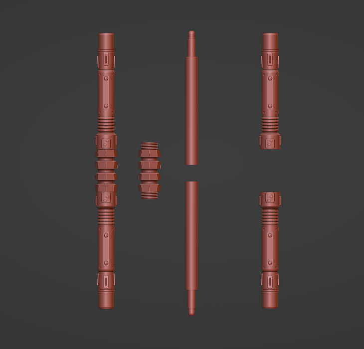 Print in Place Double Lightsaber Concept 6