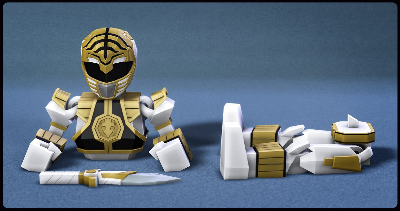 Low Poly Flexi White Ranger