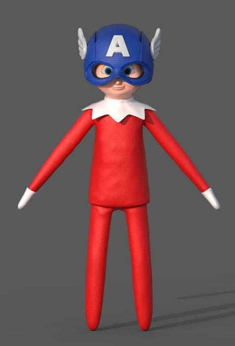 Elf on the Shelf Captain America Helmet