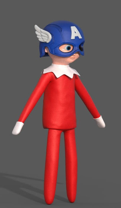 Elf on the Shelf Captain America Helmet