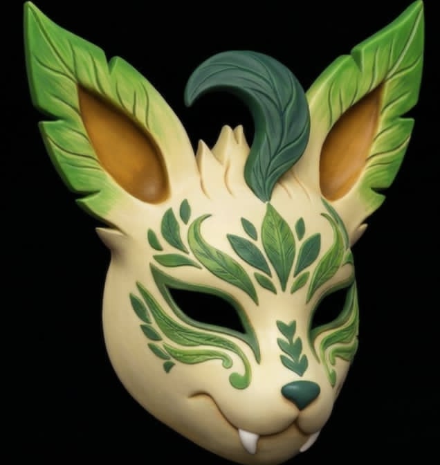 Leafeon Kitsune Mask
