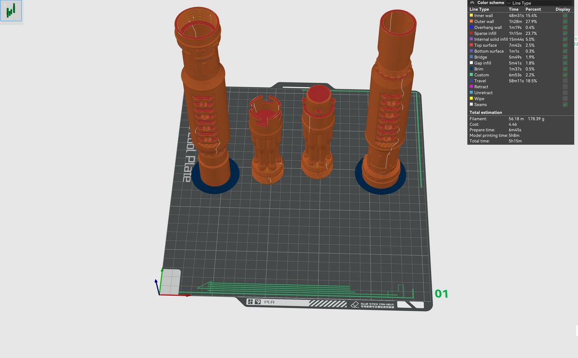 Print in Place Connecting Double Lightsaber Concept 6