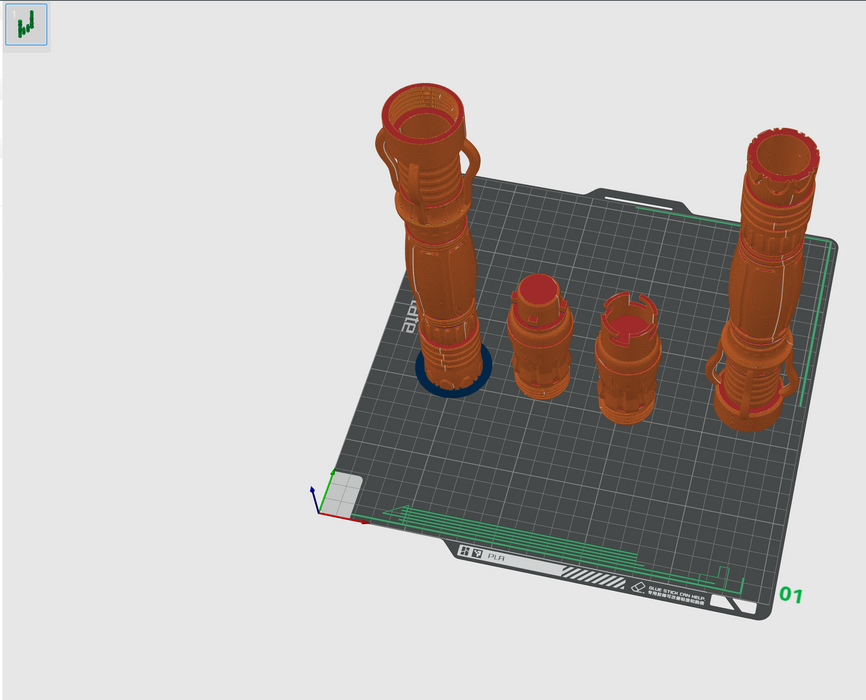 Print in Place Connecting Double Lightsaber Concept 4