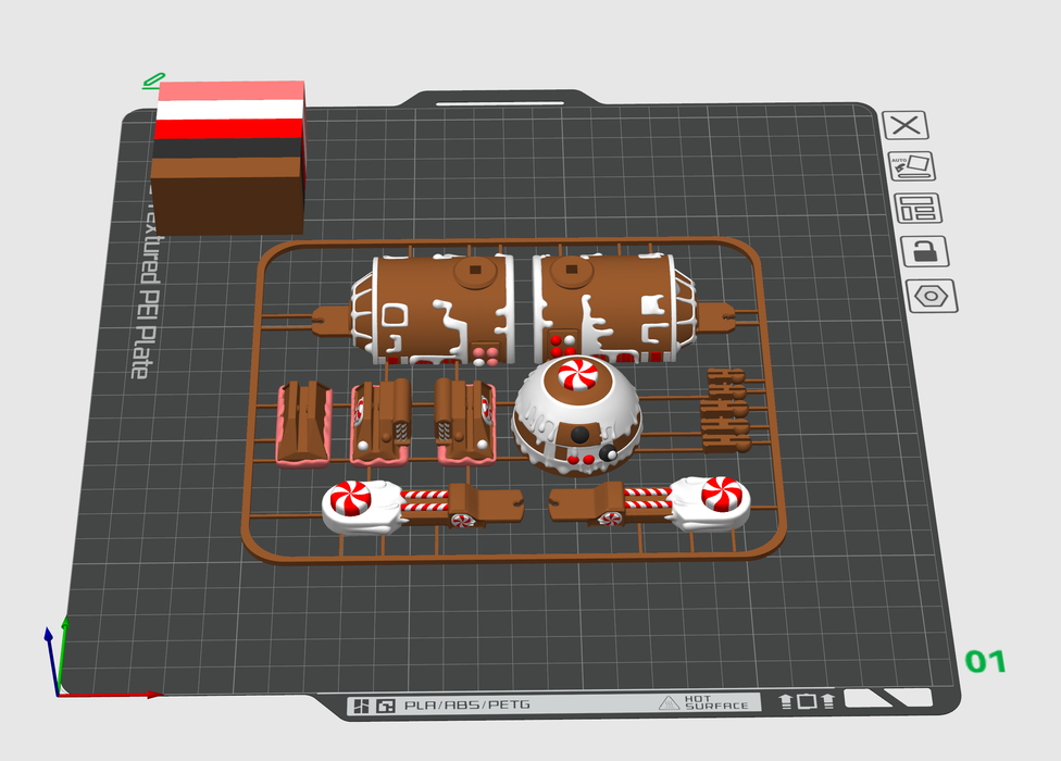 Gingerbread R2D2 Kit Card