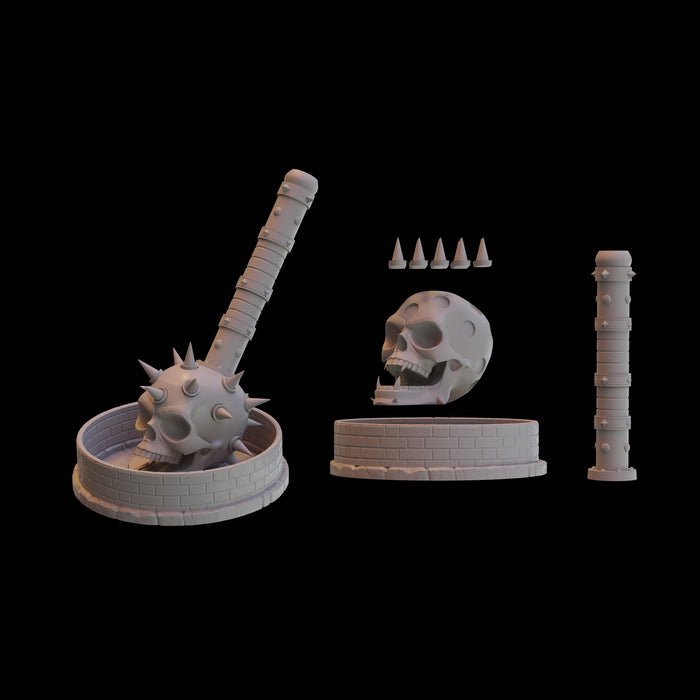 Skull Mace Dice Tower