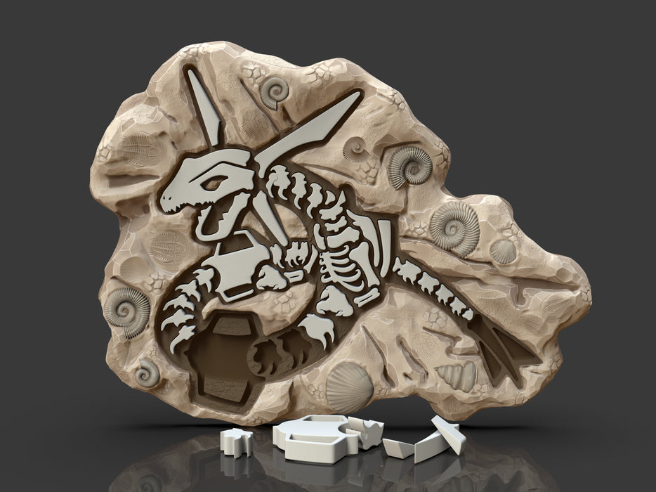 Rayquaza Pokemon Fossil Puzzle