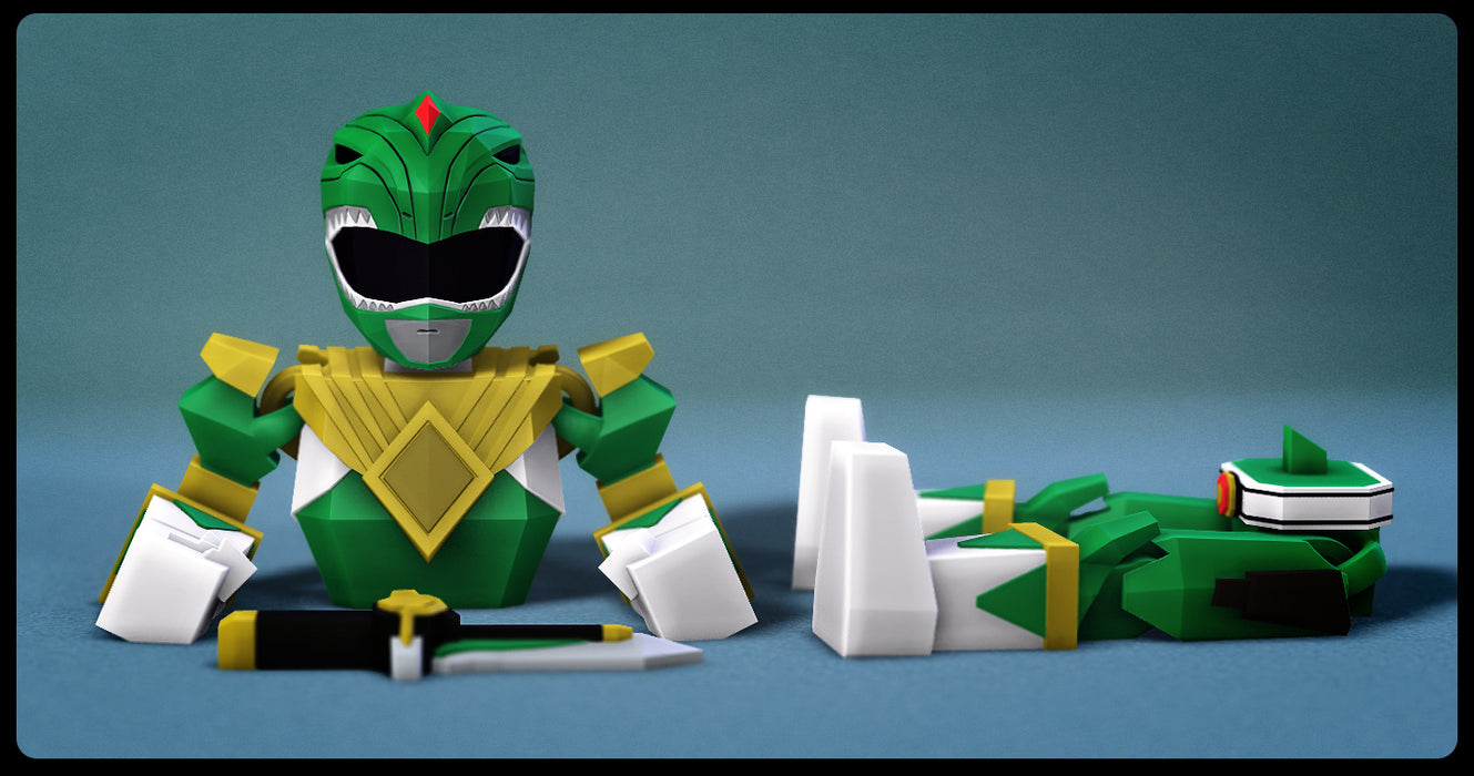 Low Poly Flexi Green Ranger
