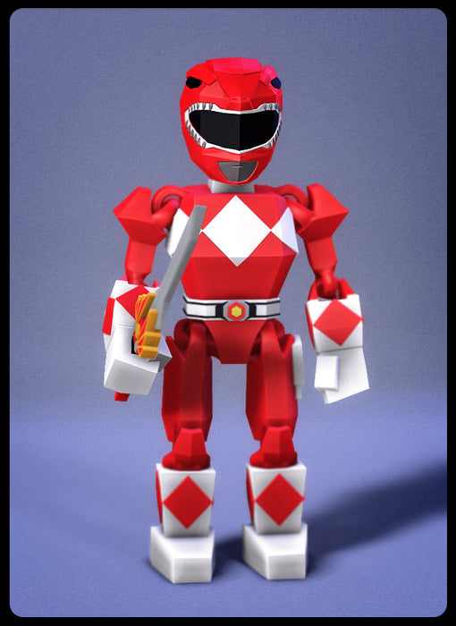 Low Poly Flexi Red Ranger
