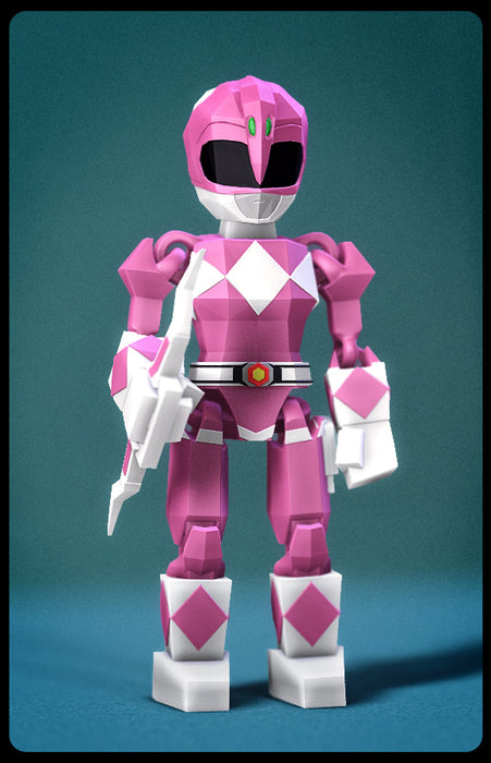 Low Poly Flexi Pink Ranger