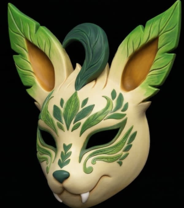 Leafeon Kitsune Mask