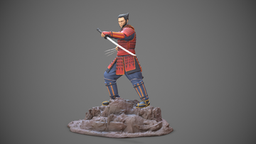 Wolverine Samurai Statue