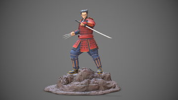 Wolverine Samurai Statue
