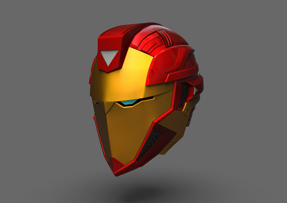 3d printed iron man helmet 2 pieces Iron Heart Model 2 Helmet STL — Nikko Industries